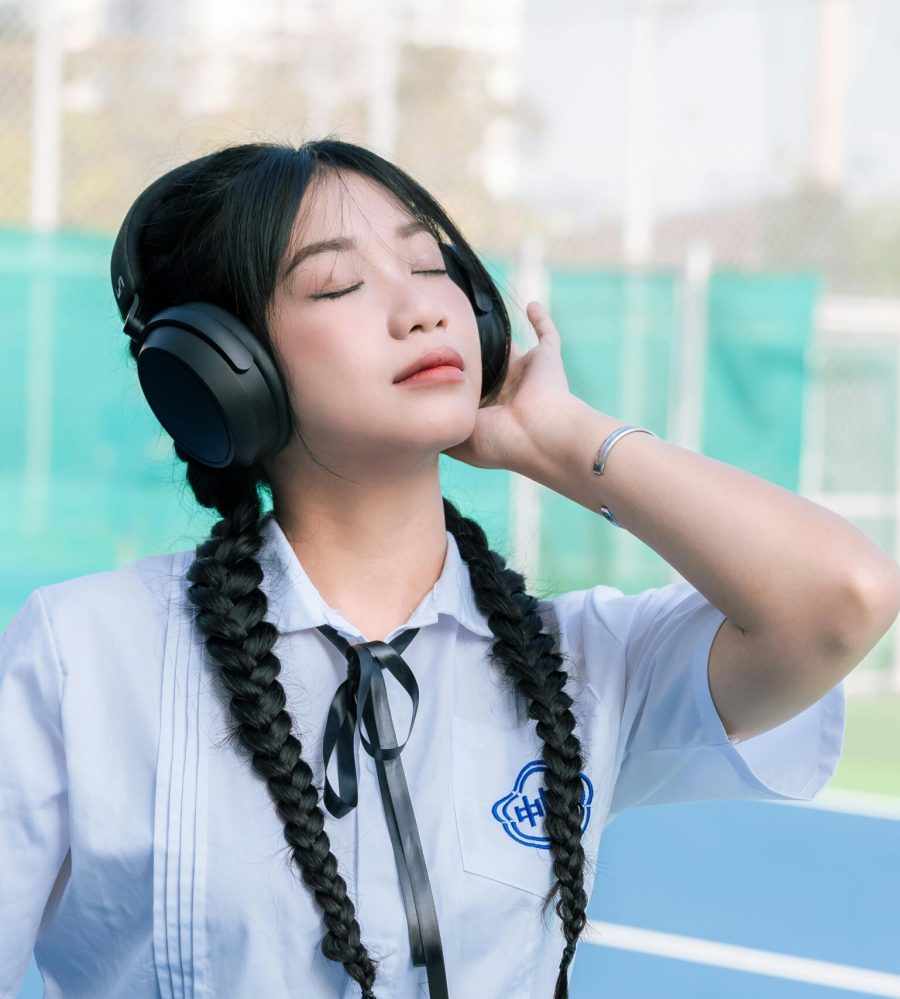 Girl Listening to Music